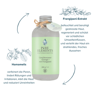 Gesichtswasser •Energie• mit Frangipani - Pure Elements Naturkosmetik