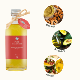 Körper - und Massageöl •Energie• - Pure Elements Naturkosmetik