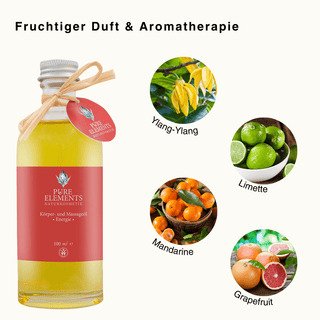Körper - und Massageöl •Energie• - Pure Elements Naturkosmetik