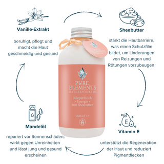 Körpermilch •Energie• mit Sheabutter - Pure Elements Naturkosmetik