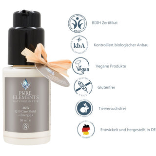 MEN Q10 Care Fluid •Energie• - Pure Elements Naturkosmetik