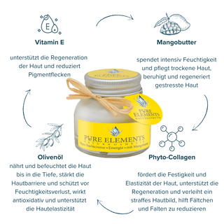 Phyto Nachtcreme •Energie• mit Mangobutter - Pure Elements Naturkosmetik